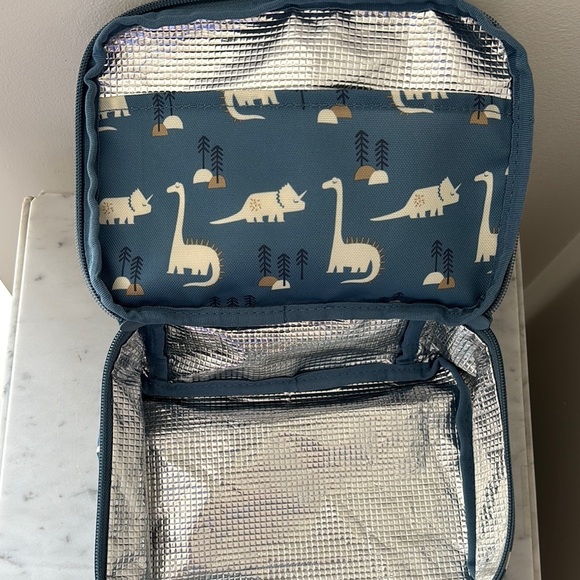 Blue and Brown Swan Print Weekender Bag - Picture 7 of 8